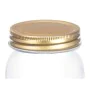 Tarro Transparente Dorado Metal Vidrio 500 ml 8 x 13 x 8 cm (24 Unidades) de Vivalto, Almacenamiento de alimentos - Ref: S363...