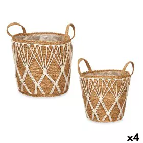 Set de Maceteros 2 Piezas Natural Algas marinas (4 Unidades) de Gift Decor, Maceteros - Ref: S3630978, Precio: 69,13 €, Descu...