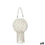 Candleholder Macrame White Cotton 26 x 66 x 26 cm (4 Units) by Gift Decor, Candelabras and candle holders - Ref: S3630994, Pr...