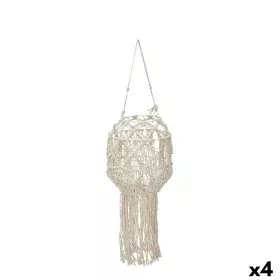 Bougeoir Macramé Blanc Coton 24 x 90 x 24 cm (4 Unités) de Gift Decor, Bougeoirs et chandeliers - Réf : S3630998, Prix : 50,7...