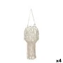 Bougeoir Macramé Blanc Coton 24 x 90 x 24 cm (4 Unités) de Gift Decor, Bougeoirs et chandeliers - Réf : S3630998, Prix : 49,7...