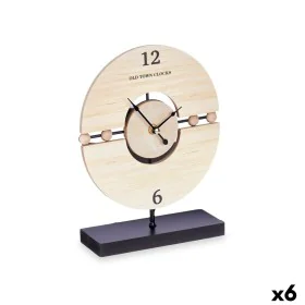 Orologio da Tavolo Palle Nero Metallo Legno MDF 20,5 x 26,5 x 7 cm (6 Unità) di Gift Decor, Orologi da scrivania e da scaffal...