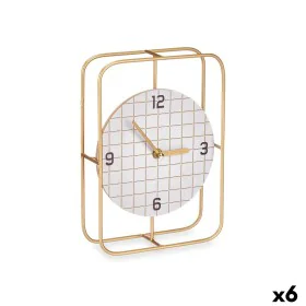 Table clock Squared Black Metal MDF Wood 18,5 x 25,5 x 6 cm (6 Units) by Gift Decor, Desk & Shelf Clocks - Ref: S3631074, Pri...