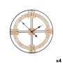 Reloj de Pared Negro Metal Madera MDF 60 x 60 x 5 cm (4 Unidades) de Gift Decor, Relojes de pared - Ref: S3631078, Precio: 93...