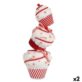 Figurine Décorative Tour Gâteau Blanc Rouge polystyrène 20 x 50 x 20 cm (2 Unités) de Krist+, Noël - Réf : S3631134, Prix : 6...