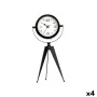 Reloj de Mesa Trípode Negro Metal 12 x 30 x 12 cm (4 Unidades) de Gift Decor, Relojes de escritorio - Ref: S3631169, Precio: ...