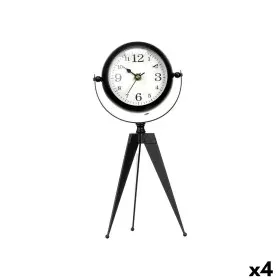 Table clock Tripod Black Metal 12 x 30 x 12 cm (4 Units) by Gift Decor, Desk & Shelf Clocks - Ref: S3631169, Price: 71,83 €, ...