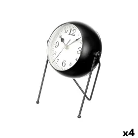 Table clock Black Metal 18 x 21 x 12 cm (4 Units) by Gift Decor, Desk & Shelf Clocks - Ref: S3631171, Price: 55,97 €, Discoun...