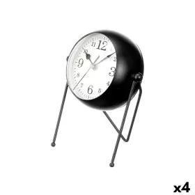 Table clock Black Metal 18 x 21 x 12 cm (4 Units) by Gift Decor, Desk & Shelf Clocks - Ref: S3631171, Price: 57,09 €, Discoun...