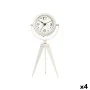 Orologio da Tavolo Tripode Bianco Metallo 12 x 30 x 12 cm (4 Unità) di Gift Decor, Orologi da scrivania e da scaffale - Rif: ...