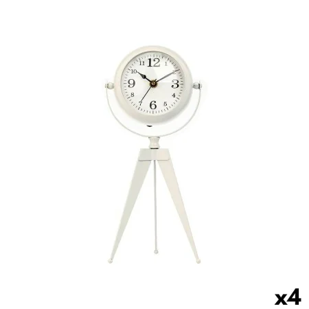 Reloj de Mesa Trípode Blanco Metal 12 x 30 x 12 cm (4 Unidades) de Gift Decor, Relojes de escritorio - Ref: S3631181, Precio:...