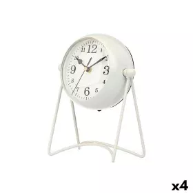 Table clock White Metal 15,5 x 20 x 11 cm (4 Units) by Gift Decor, Desk & Shelf Clocks - Ref: S3631185, Price: 63,46 €, Disco...