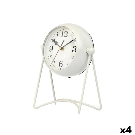 Horloge de table Blanc Métal 15,5 x 20 x 11 cm (4 Unités) de Gift Decor, Pendulettes de bureau - Réf : S3631185, Prix : 63,46...