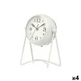 Reloj de Mesa Blanco Metal 15,5 x 20 x 11 cm (4 Unidades) de Gift Decor, Relojes de escritorio - Ref: S3631185, Precio: 63,46...