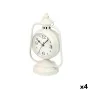 Table clock Lamp White Metal 17 x 25 x 11,3 cm (4 Units) by Gift Decor, Desk & Shelf Clocks - Ref: S3631187, Price: 77,84 €, ...