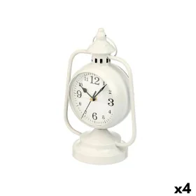 Reloj de Mesa Lámpara Blanco Metal 17 x 25 x 11,3 cm (4 Unidades) de Gift Decor, Relojes de escritorio - Ref: S3631187, Preci...