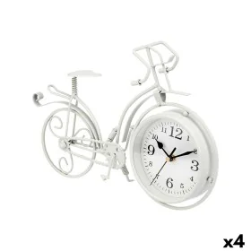 Horloge de table Bicyclette Blanc Métal 33 x 22,5 x 4,2 cm (4 Unités) de Gift Decor, Pendulettes de bureau - Réf : S3631203, ...