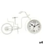 Tafelklok Bicicleta Branco Metal 33 x 21 x 4 cm (4 Unidades) de Gift Decor, Relógios de secretária - Ref: S3631205, Preço: 70...