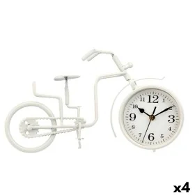 Table clock Bicycle White Metal 33 x 21 x 4 cm (4 Units) by Gift Decor, Desk & Shelf Clocks - Ref: S3631205, Price: 70,51 €, ...