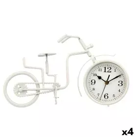 Tafelklok Bicicleta Branco Metal 33 x 21 x 4 cm (4 Unidades) de Gift Decor, Relógios de secretária - Ref: S3631205, Preço: 70...