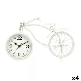 Tafelklok Bicicleta Branco Metal 36 x 22 x 7 cm (4 Unidades) de Gift Decor, Relógios de secretária - Ref: S3631207, Preço: 81...