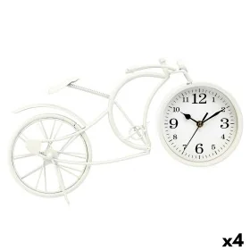 Tafelklok Bicicleta Branco Metal 40 x 19,5 x 7 cm (4 Unidades) de Gift Decor, Relógios de secretária - Ref: S3631209, Preço: ...