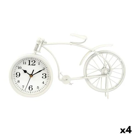 Orologio da Tavolo Bicicletta Bianco Metallo 38 x 20 x 4 cm (4 Unità) di Gift Decor, Orologi da scrivania e da scaffale - Rif...