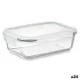 Lunch box Transparent Silicone Borosilicate Glass 640 ml 18,3 x 6,2 x 13,7 cm (24 Units) by Vivalto, Food storage - Ref: S363...