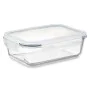 Boîte à lunch Transparent Silicone Verre Borosilicaté 640 ml 18,3 x 6,2 x 13,7 cm (24 Unités) de Vivalto, Stockage des alimen...