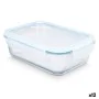 Fiambrera Transparente Silicona Vidrio de Borosilicato 1,5 L 24,5 x 7,6 x 19 cm (12 Unidades) de Vivalto, Almacenamiento de a...