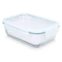 Fiambrera Transparente Silicona Vidrio de Borosilicato 1,5 L 24,5 x 7,6 x 19 cm (12 Unidades) de Vivalto, Almacenamiento de a...