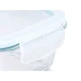 Lunchbox Durchsichtig Silikon Borosilikatglas 1,5 L 24,5 x 7,6 x 19 cm (12 Stück) von Vivalto, Lagerung von Lebensmitteln - R...