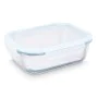 Fiambrera Transparente Silicona Vidrio de Borosilicato 2,2 L 27 x 9 x 22 cm (6 Unidades) de Vivalto, Almacenamiento de alimen...