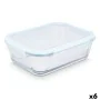 Lunch box Transparent Silicone Borosilicate Glass 2,8 L 29,5 x 9 x 22,8 cm (6 Units) by Vivalto, Food storage - Ref: S3631279...