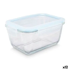 Porta pranzo Trasparente Silicone Vetro Borosilicato 950 ml 18 x 8,8 x 13,5 cm (12 Unità) di Vivalto, Conservazione di alimen...