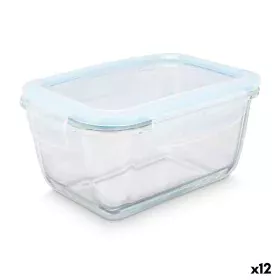 Boîte à lunch Transparent Silicone Verre Borosilicaté 950 ml 18 x 8,8 x 13,5 cm (12 Unités) de Vivalto, Stockage des aliments...