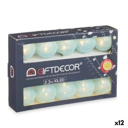 Wreath of LED Lights Ball Blue 2,3 m (12 Units) by Gift Decor, Outdoor String Lights - Ref: S3631291, Price: 71,29 €, Discoun...