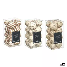 Set di palline decorative Marrone Bianco (12 Unità) di Gift Decor, Soprammobili - Rif: S3631308, Prezzo: 46,97 €, Sconto: %