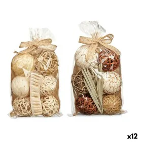 Conjunto de bolas decorativas Branco Castanho (12 Unidades) de Gift Decor, Adornos - Ref: S3631318, Preço: 60,66 €, Desconto: %