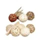 Set de Bolas Decorativas Blanco Marrón (12 Unidades) de Gift Decor, Adornos - Ref: S3631318, Precio: 61,87 €, Descuento: %