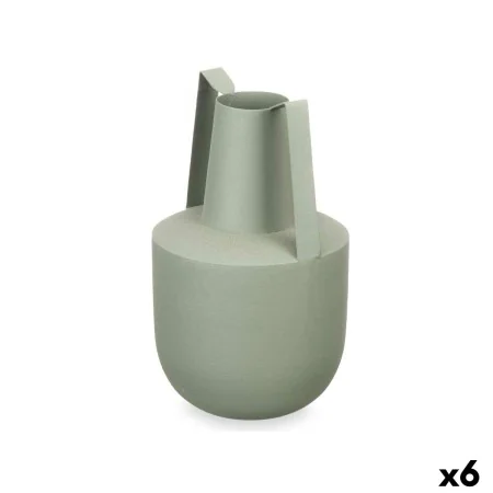 Vase With handles Green Steel 14 x 24 x 14 cm (6 Units) by Gift Decor, Vases - Ref: S3631340, Price: 32,95 €, Discount: %