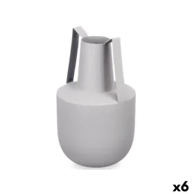 Vase With handles Grey Steel 14 x 24 x 14 cm (6 Units) by Gift Decor, Vases - Ref: S3631342, Price: 33,48 €, Discount: %