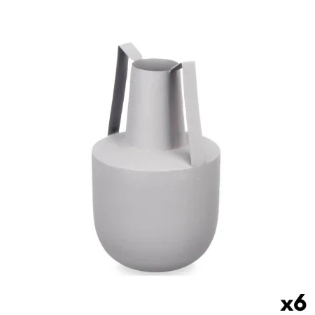 Vase Avec des poignées Gris Acier 14 x 24 x 14 cm (6 Unités) de Gift Decor, Vases - Réf : S3631342, Prix : 32,95 €, Remise : %