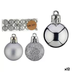 Set de Bolas de Navidad Plateado PVC Ø 3 cm (12 Unidades) de Krist+, Navidad - Ref: S3631461, Precio: 15,37 €, Descuento: %