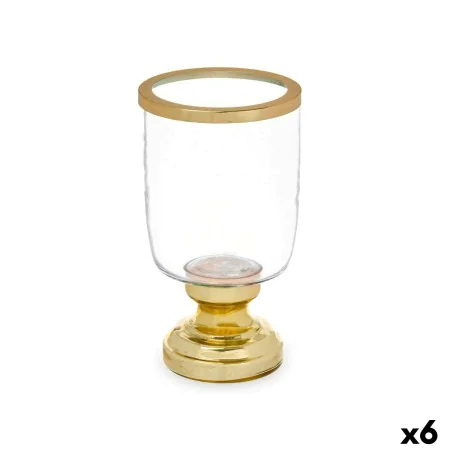 Candleholder Wineglass Golden Steel 12 x 24,5 x 12 cm (6 Units) by Gift Decor, Candelabras and candle holders - Ref: S3631473...