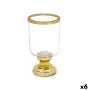 Kerzenschale Glas Gold Stahl 12 x 24,5 x 12 cm (6 Stück) von Gift Decor, Kerzenständer und Kerzenhalter - Ref: S3631473, Prei...