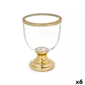 Castiçais Copo Dourado Aço 17,3 x 23,5 x 17,3 cm (6 Unidades) de Gift Decor, Candelabros e suportes para velas - Ref: S363147...