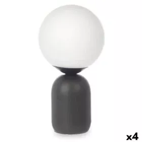 Lámpara de mesa Bola 40 W Blanco Negro Cerámica 15 x 28,5 x 15 cm (4 Unidades) de Gift Decor, Lámparas de mesa y mesilla de n...