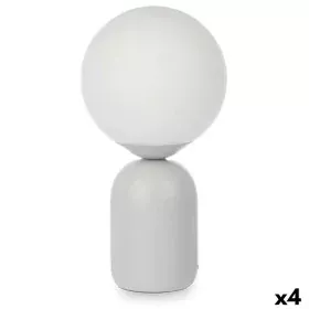 Lámpara de mesa Bola 40 W Blanco Gris Cerámica 15 x 28,5 x 15 cm (4 Unidades) de Gift Decor, Lámparas de mesa y mesilla de no...