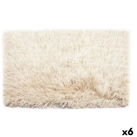 Alfombra Crema Algodón Poliéster 50 x 2 x 80 cm (6 Unidades) de Gift Decor, Alfombras infantiles - Ref: S3631534, Precio: 47,...